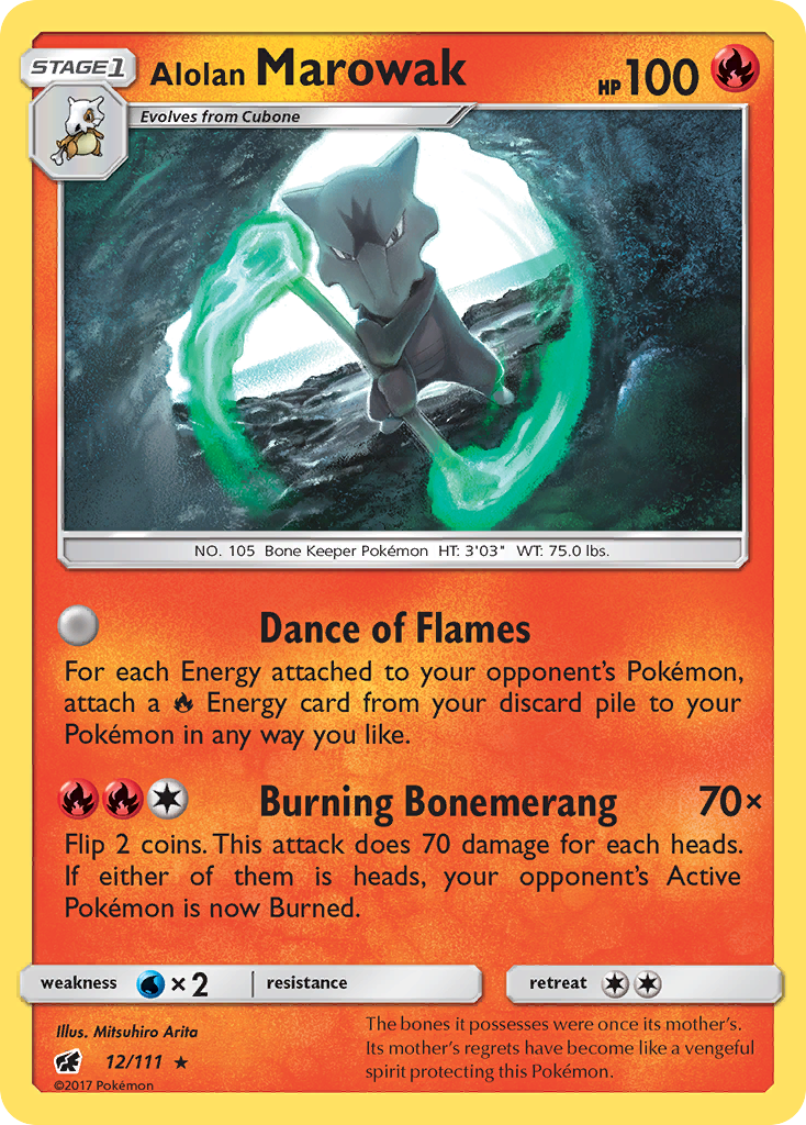Crimson Invasion Holo Alolan Marowak #12/111